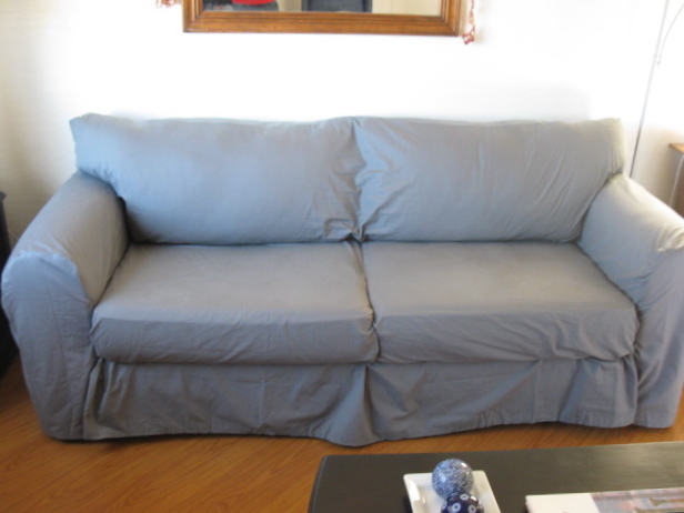 Diy Couch Slipcover From Sheets The, Make Slipcover For Sofa